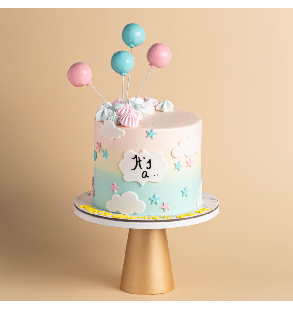 Cake designe arc en ciel - Kawacream